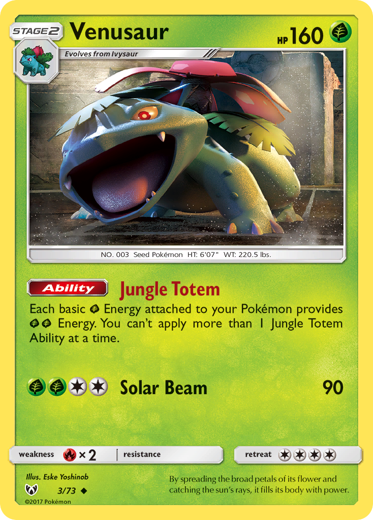 Venusaur (3/73) [Sun & Moon: Shining Legends] | Exor Games Summserside