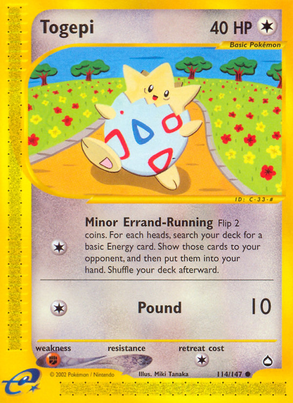 Togepi (114/147) [Aquapolis] | Exor Games Summserside