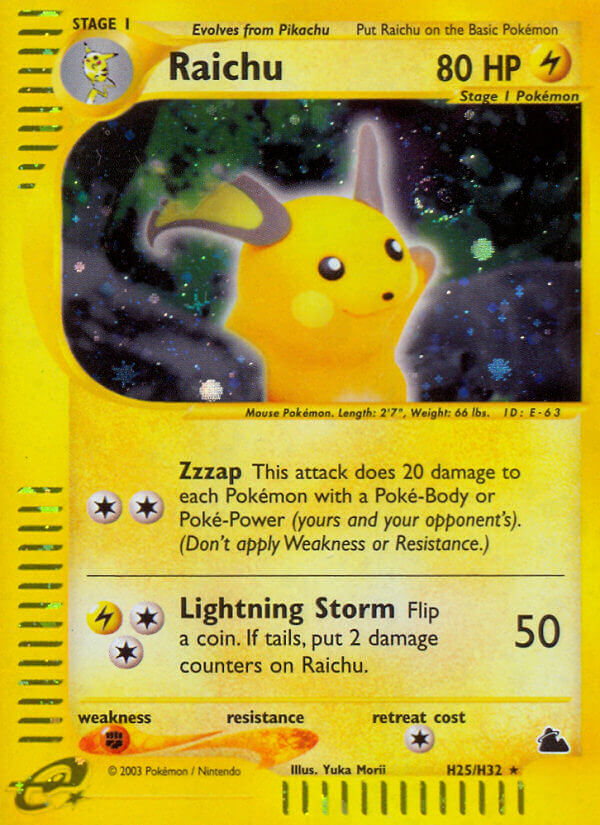 Raichu (H25/H32) [Skyridge] | Exor Games Summserside