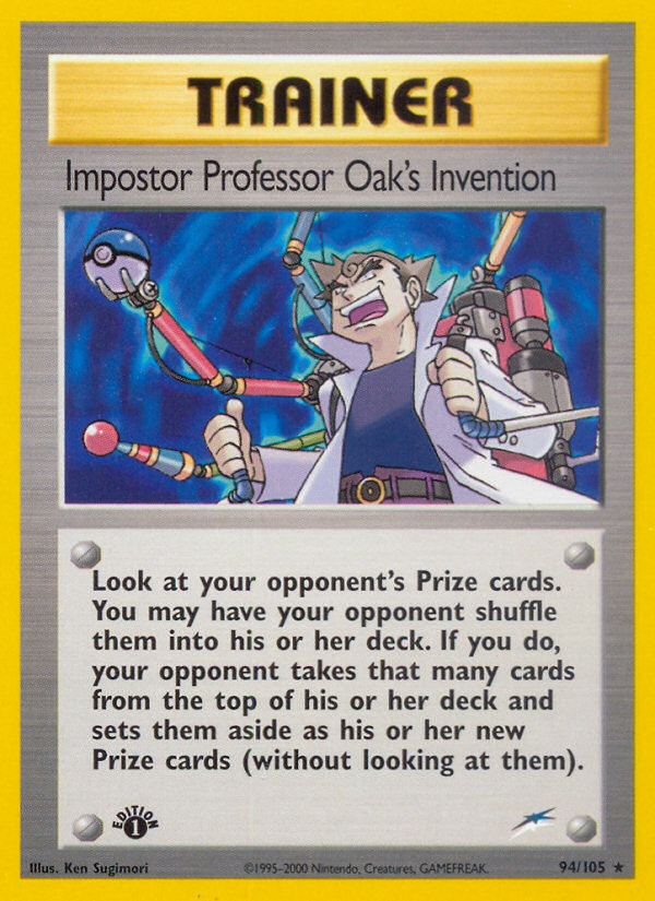 Impostor Professor Oak's Invention (94/105) [Neo Destiny 1st Edition] | Exor Games Summserside