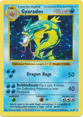 Gyarados (6/102) [Base Set Shadowless Unlimited] | Exor Games Summserside