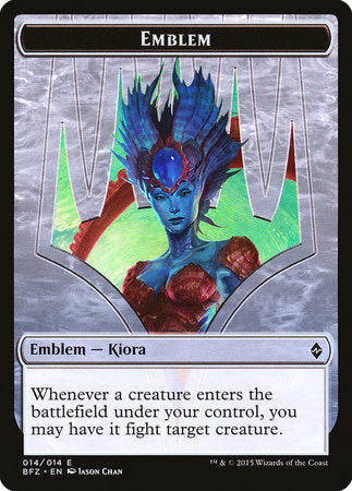 Emblem - Kiora, Master of the Depths [Battle for Zendikar Tokens] | Exor Games Summserside