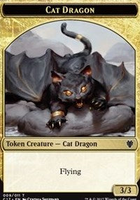 Cat Dragon (009) // Dragon (006) Double-sided Token [Commander 2017 Tokens] | Exor Games Summserside