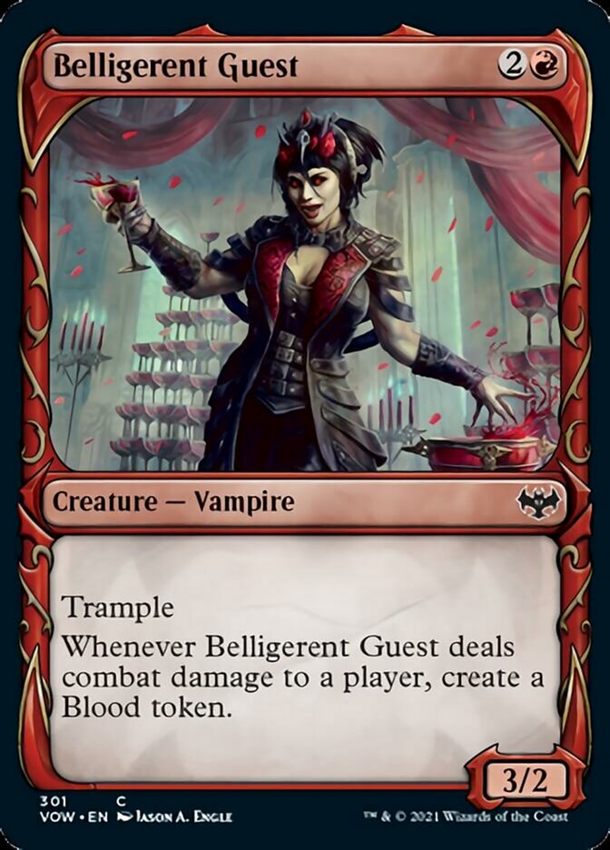 Belligerent Guest (Showcase Fang Frame) [Innistrad: Crimson Vow] | Exor Games Summserside