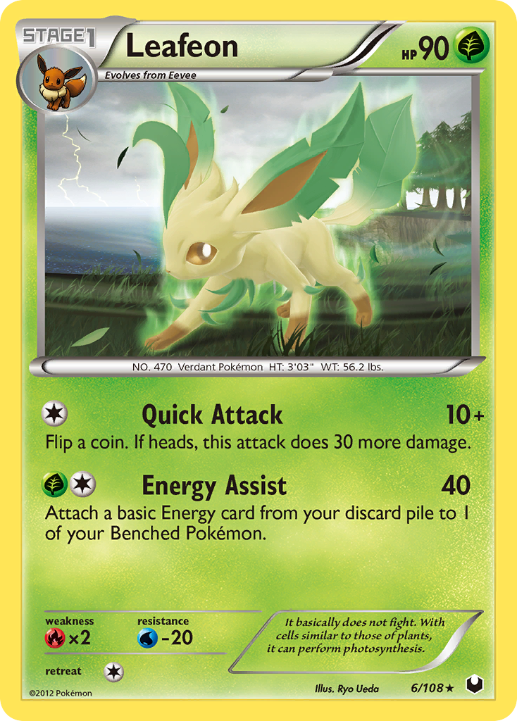 Leafeon (6/108) [Black & White: Dark Explorers] | Exor Games Summserside