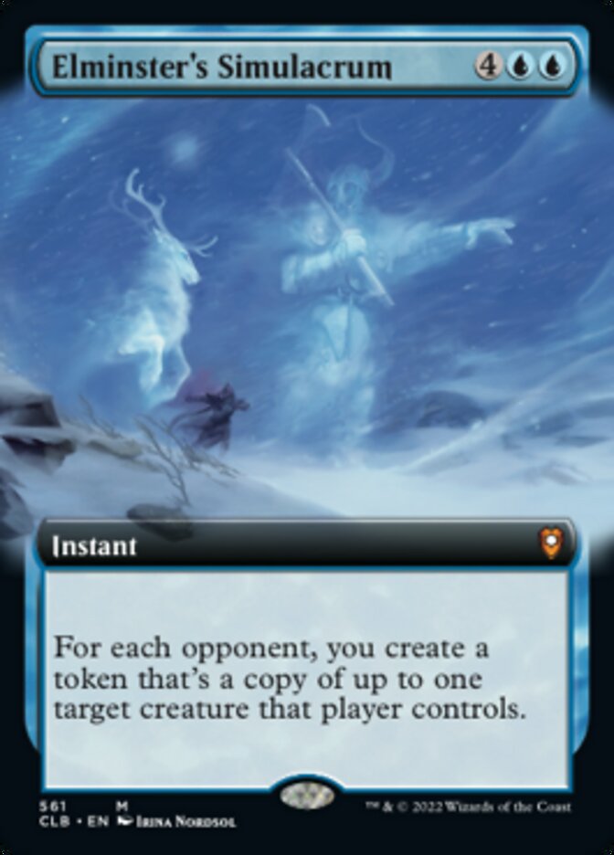 Elminster's Simulacrum (Extended Art) [Commander Legends: Battle for Baldur's Gate] | Exor Games Summserside