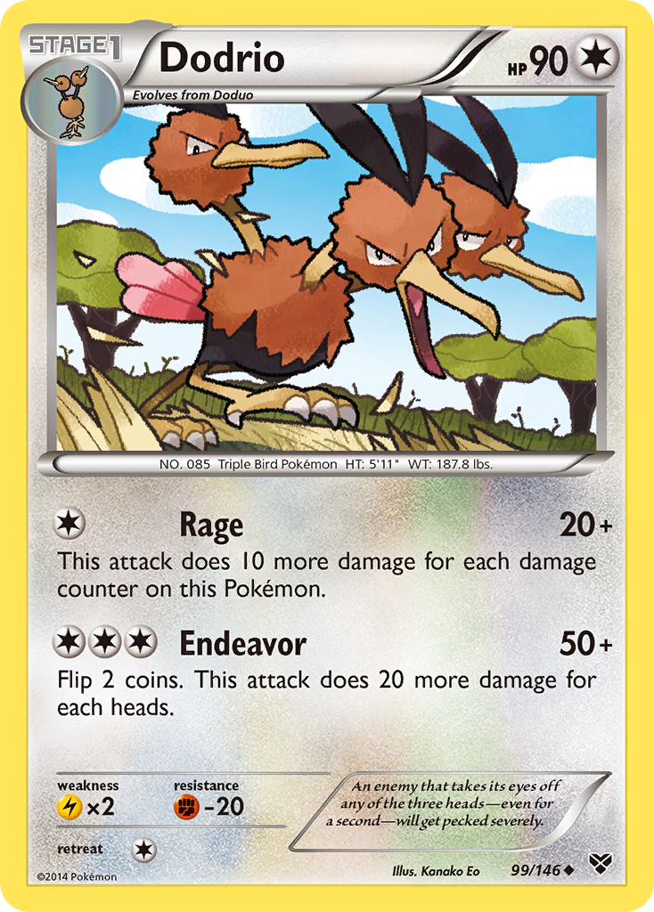 Dodrio (99/146) [XY: Base Set] | Exor Games Summserside