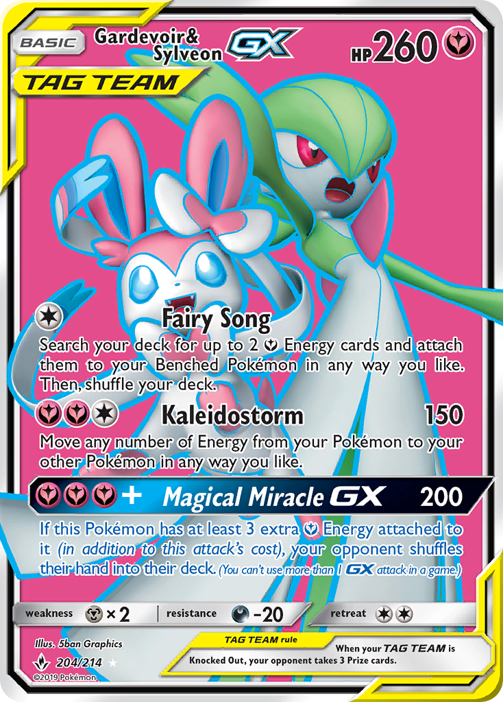 Gardevoir & Sylveon GX (204/214) [Sun & Moon: Unbroken Bonds] | Exor Games Summserside