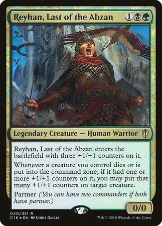 Reyhan, Last of the Abzan [Commander 2016] | Exor Games Summserside