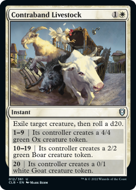 Contraband Livestock [Commander Legends: Battle for Baldur's Gate] | Exor Games Summserside