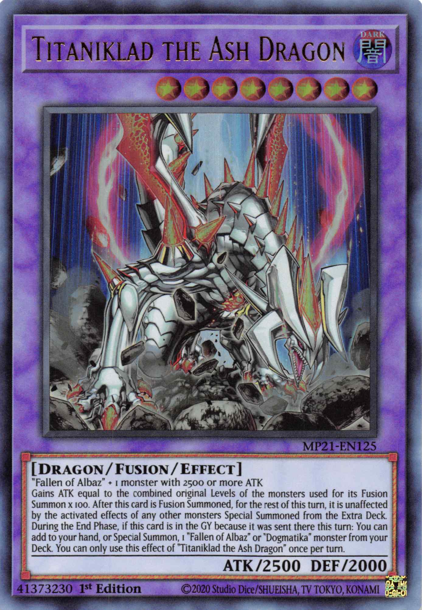 Titaniklad the Ash Dragon [MP21-EN125] Ultra Rare | Exor Games Summserside