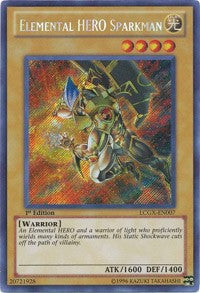 Elemental HERO Sparkman (Alternate Art) [LCGX-EN007] Secret Rare | Exor Games Summserside