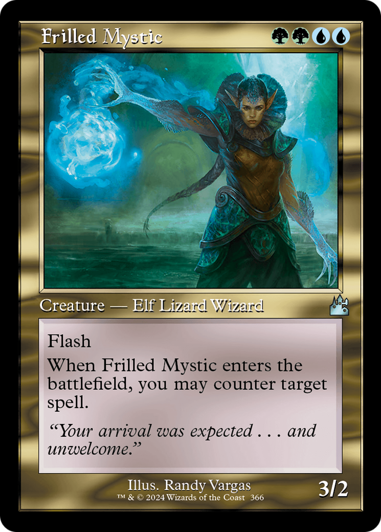 Frilled Mystic (Retro Frame) [Ravnica Remastered] | Exor Games Summserside