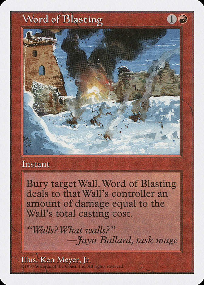 Word of Blasting [Fifth Edition] | Exor Games Summserside