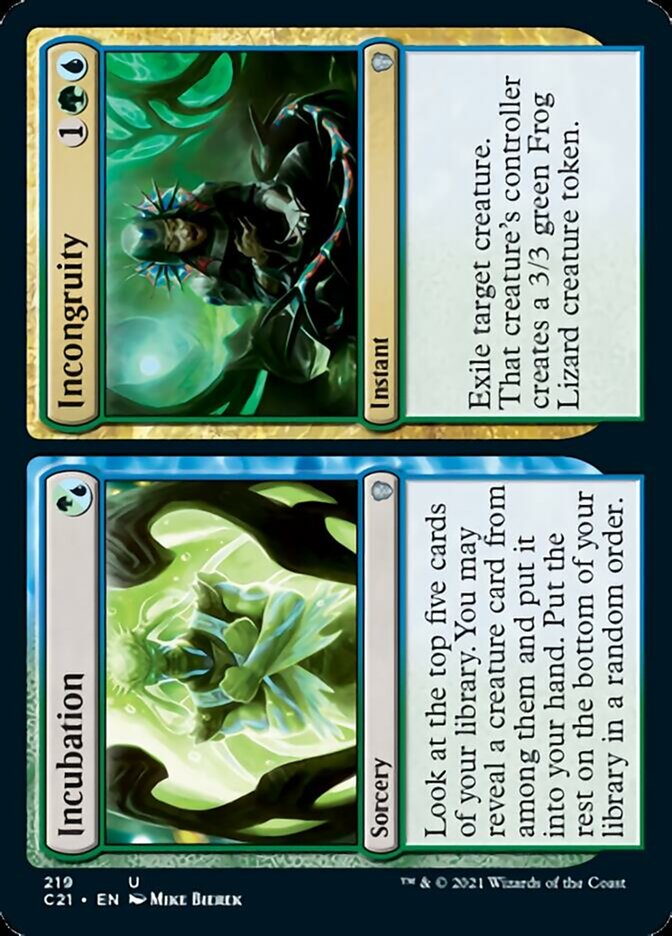 Incubation // Incongruity [Commander 2021] | Exor Games Summserside