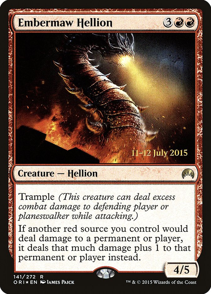 Embermaw Hellion [Magic Origins Prerelease Promos] | Exor Games Summserside