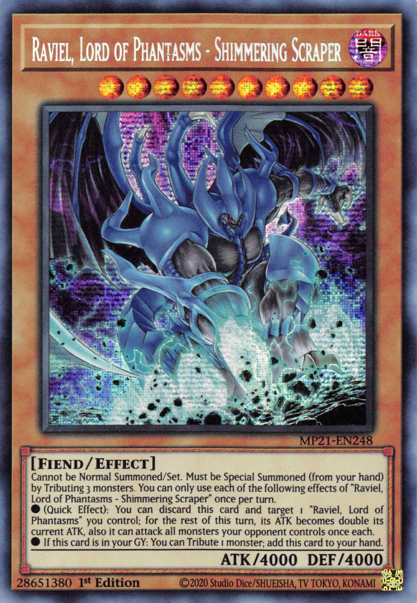 Raviel, Lord of Phantasms - Shimmering Scraper [MP21-EN248] Prismatic Secret Rare | Exor Games Summserside