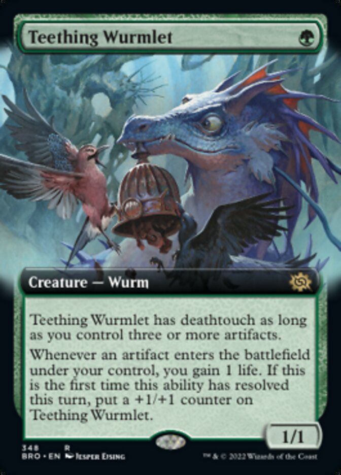 Teething Wurmlet (Extended Art) [The Brothers' War] | Exor Games Summserside