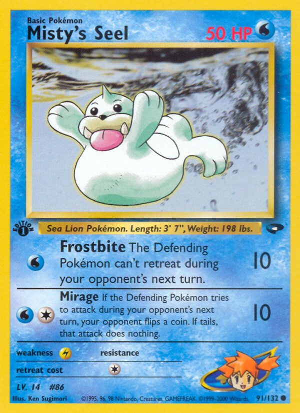 Misty's Seel (91/132) [Gym Challenge 1st Edition] | Exor Games Summserside