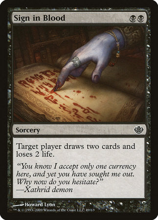 Sign in Blood [Duel Decks: Garruk vs. Liliana] | Exor Games Summserside