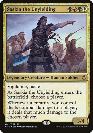 Saskia the Unyielding (Commander 2016) [Commander 2016 Oversized] | Exor Games Summserside