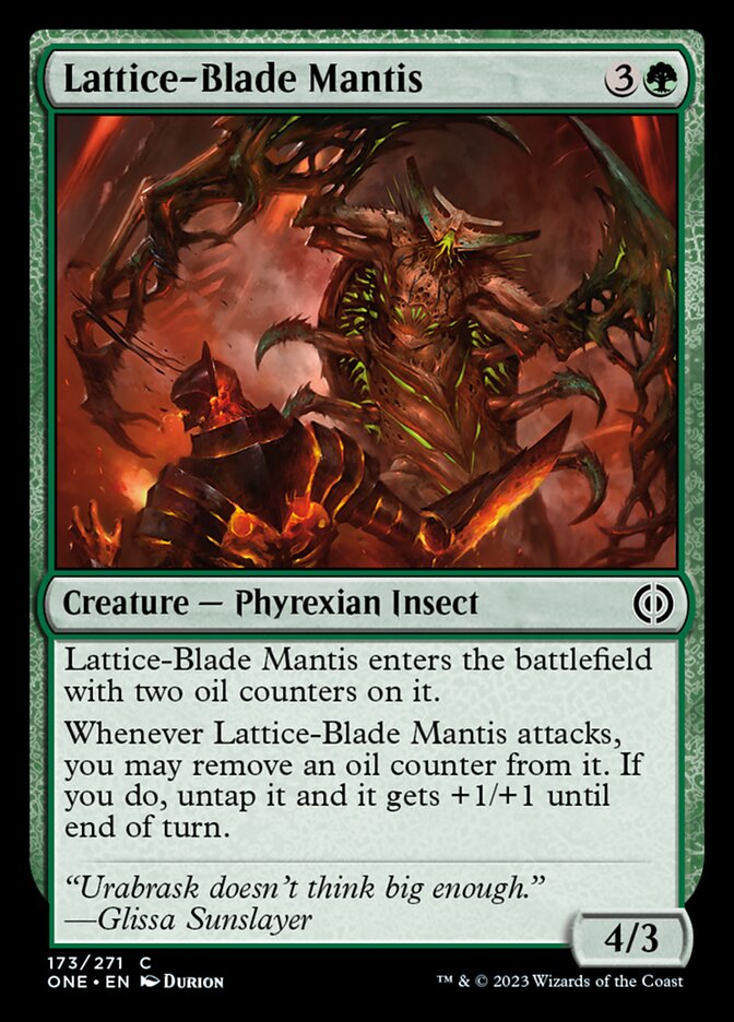 Lattice-Blade Mantis [Phyrexia: All Will Be One] | Exor Games Summserside