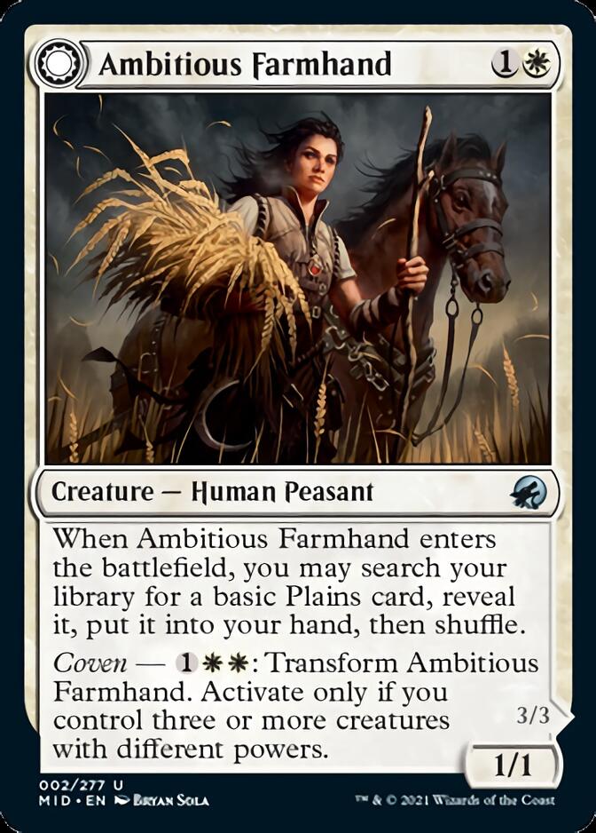 Ambitious Farmhand // Seasoned Cathar [Innistrad: Midnight Hunt] | Exor Games Summserside