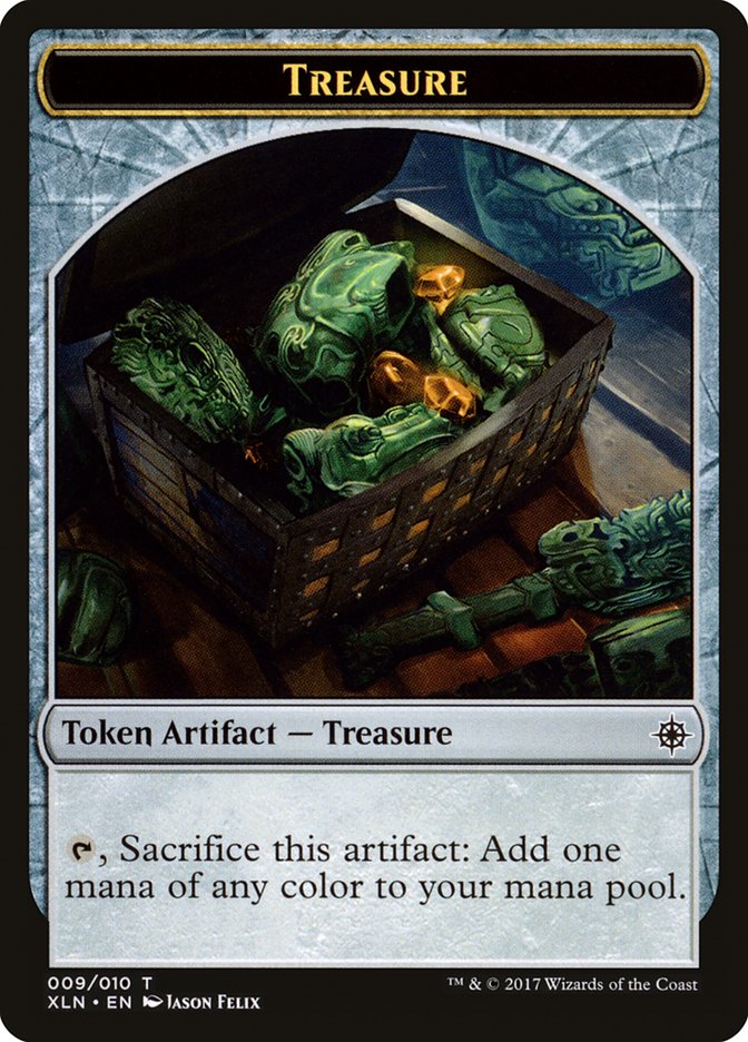 Treasure (009/010) [Ixalan Tokens] | Exor Games Summserside