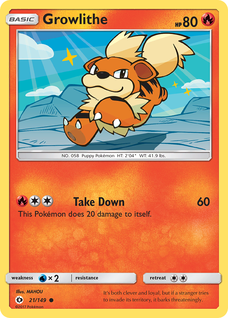 Growlithe (21/149) [Sun & Moon: Base Set] | Exor Games Summserside