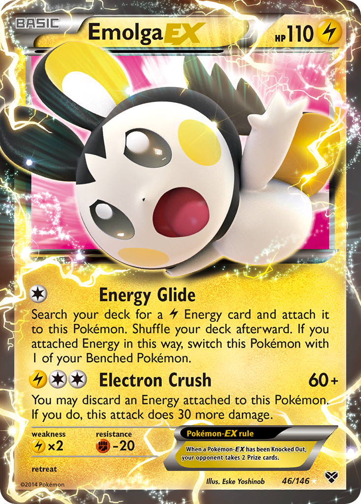 Emolga EX (46/146) [XY: Base Set] | Exor Games Summserside