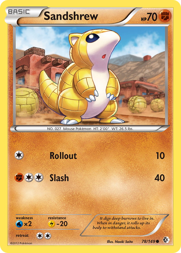 Sandshrew (78/149) [Black & White: Boundaries Crossed] | Exor Games Summserside