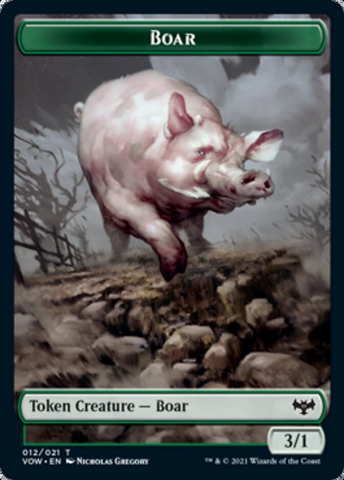 Boar Token [Innistrad: Crimson Vow Tokens] | Exor Games Summserside