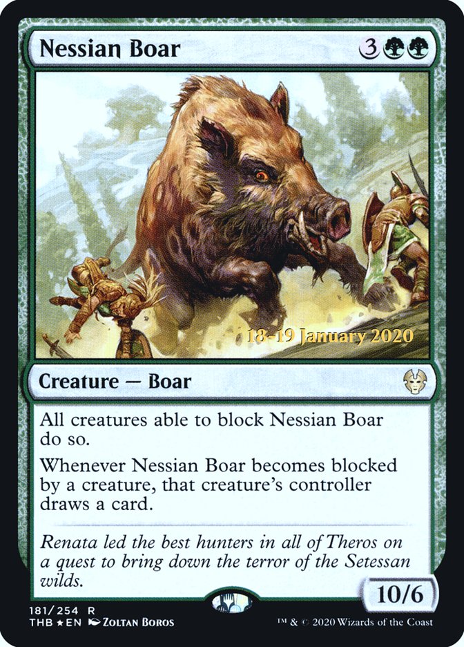 Nessian Boar [Theros Beyond Death Prerelease Promos] | Exor Games Summserside