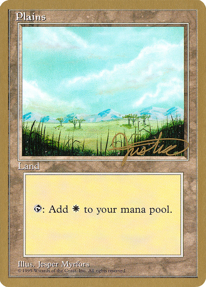 Plains (mj365) (Mark Justice) [Pro Tour Collector Set] | Exor Games Summserside