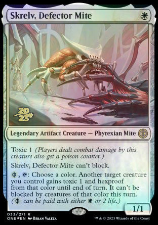 Skrelv, Defector Mite [Phyrexia: All Will Be One Prerelease Promos] | Exor Games Summserside