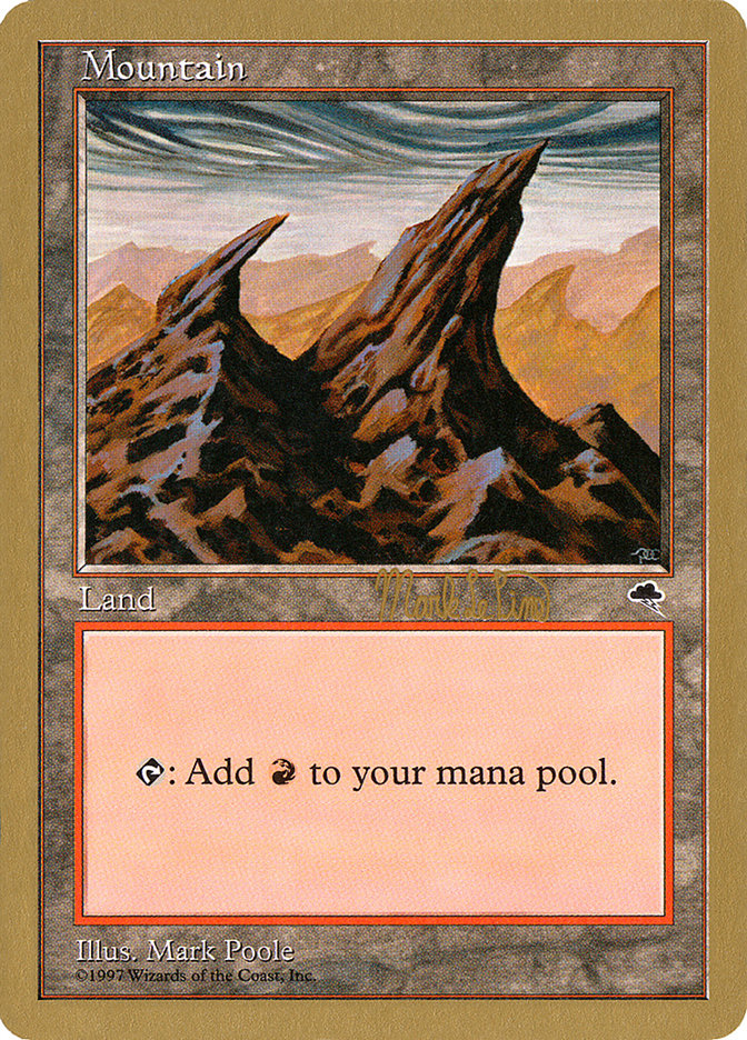 Mountain (mlp344) (Mark Le Pine) [World Championship Decks 1999] | Exor Games Summserside