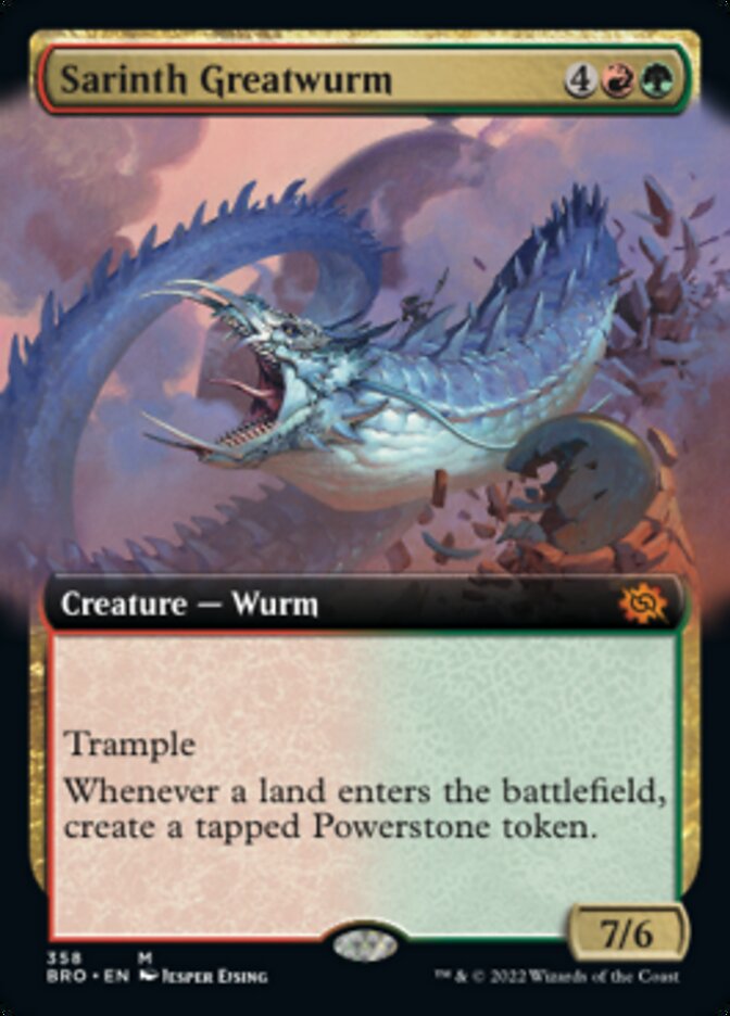 Sarinth Greatwurm (Extended Art) [The Brothers' War] | Exor Games Summserside