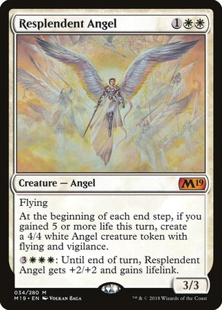 Resplendent Angel [Core Set 2019] | Exor Games Summserside