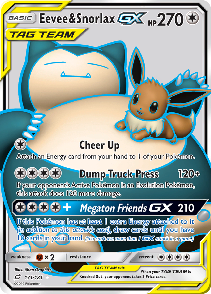 Eevee & Snorlax GX (171/181) [Sun & Moon: Team Up] | Exor Games Summserside