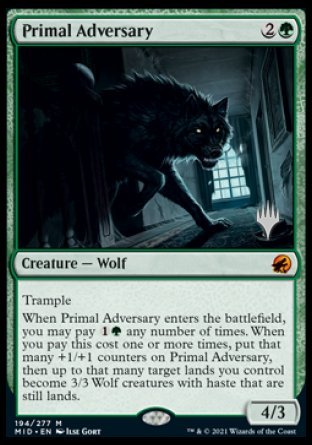 Primal Adversary (Promo Pack) [Innistrad: Midnight Hunt Promos] | Exor Games Summserside