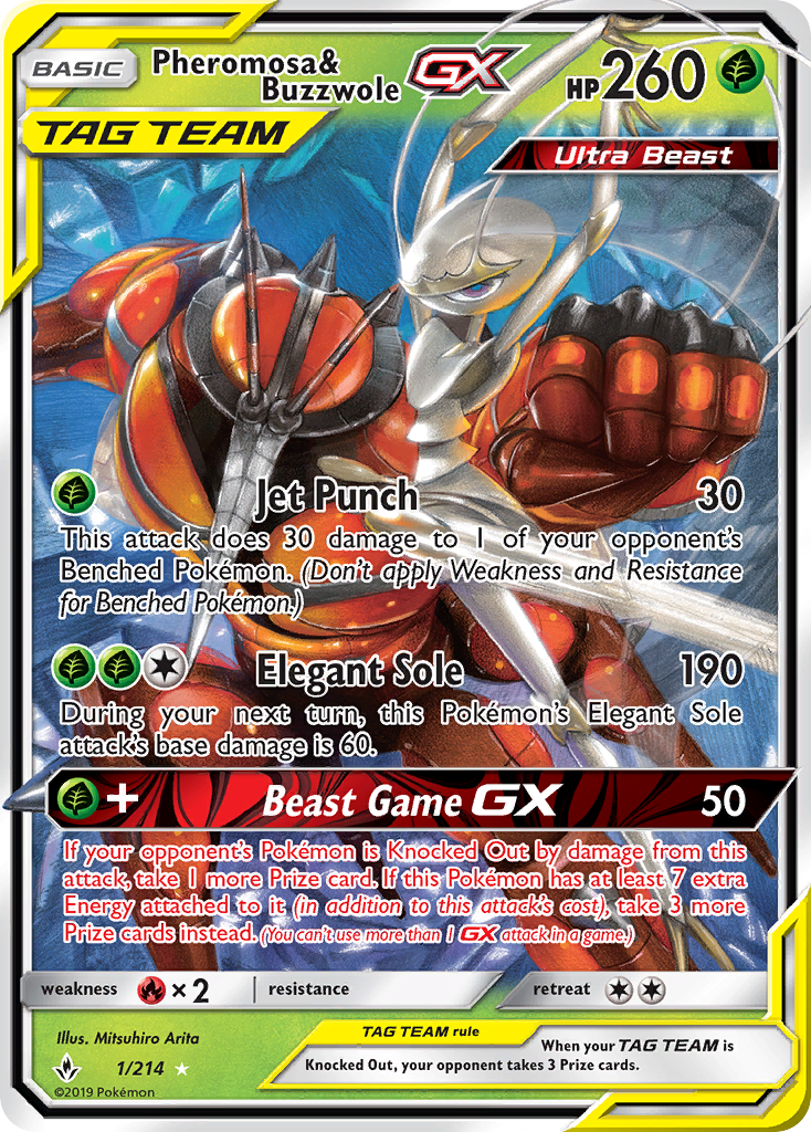 Pheromosa & Buzzwole GX (1/214) [Sun & Moon: Unbroken Bonds] | Exor Games Summserside