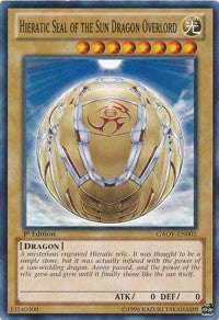 Hieratic Seal of the Sun Dragon Overlord [GAOV-EN002] Common | Exor Games Summserside