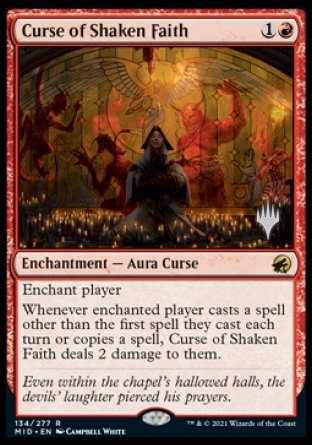 Curse of Shaken Faith (Promo Pack) [Innistrad: Midnight Hunt Promos] | Exor Games Summserside