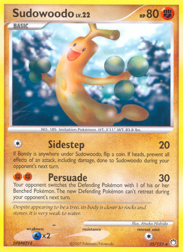 Sudowoodo (35/123) [Diamond & Pearl: Mysterious Treasures] | Exor Games Summserside