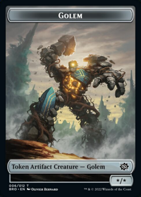 Powerstone // Golem Double-Sided Token [The Brothers' War Tokens] | Exor Games Summserside