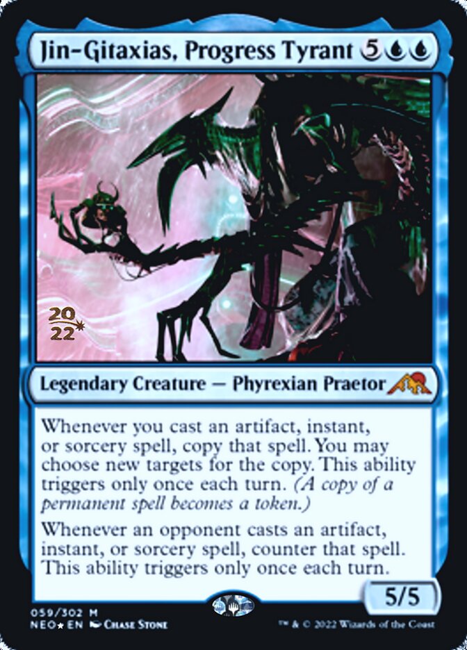 Jin-Gitaxias, Progress Tyrant [Kamigawa: Neon Dynasty Prerelease Promos] | Exor Games Summserside