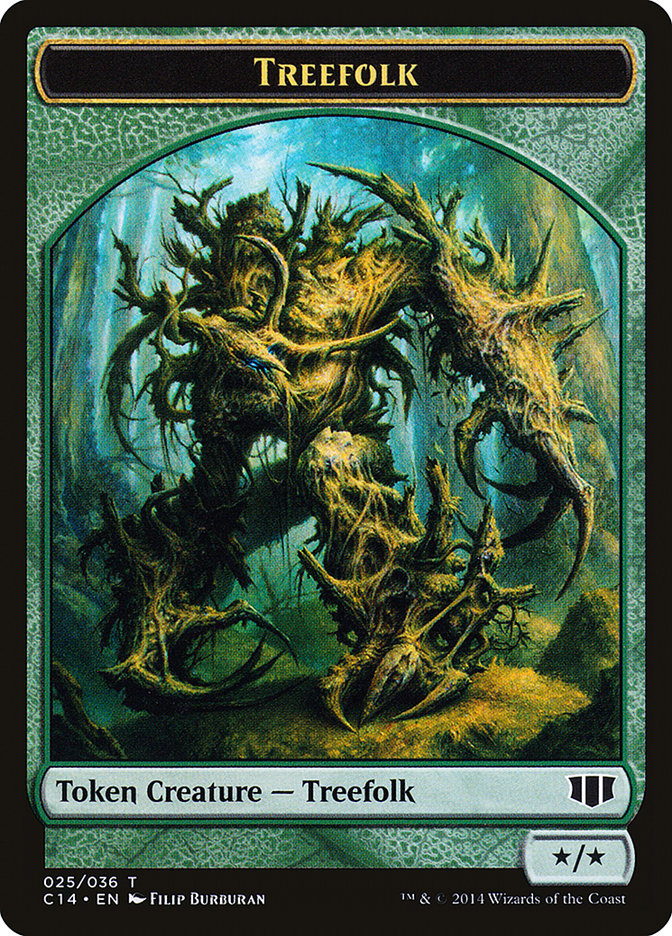 Treefolk // Wolf Double-sided Token [Commander 2014 Tokens] | Exor Games Summserside