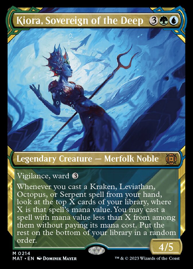 Kiora, Sovereign of the Deep (Showcase Halo Foil) [March of the Machine: The Aftermath] | Exor Games Summserside