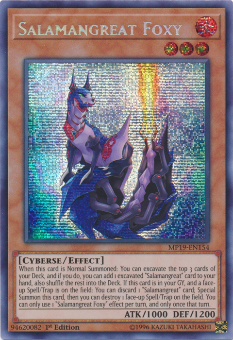 Salamangreat Foxy [MP19-EN154] Prismatic Secret Rare | Exor Games Summserside