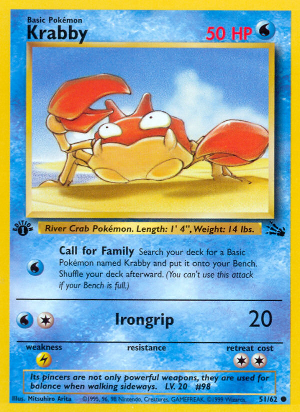 Krabby (51/62) [Fossil 1st Edition] | Exor Games Summserside